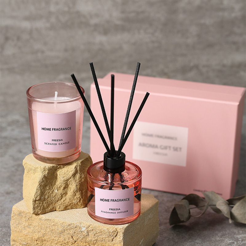 Home Fragrance Reeds - Premium Reed Diffuser und Kerzen-Geschenkset Langanhaltender