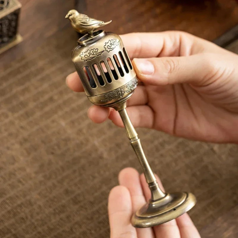 Home Fragrance Lamp - Sandelholz Teehaus-Ornamente, Arbeitszimmer-Dekoration, Duft-Räuchergefäß, Rückfluss-Räucherhalter, Magpie