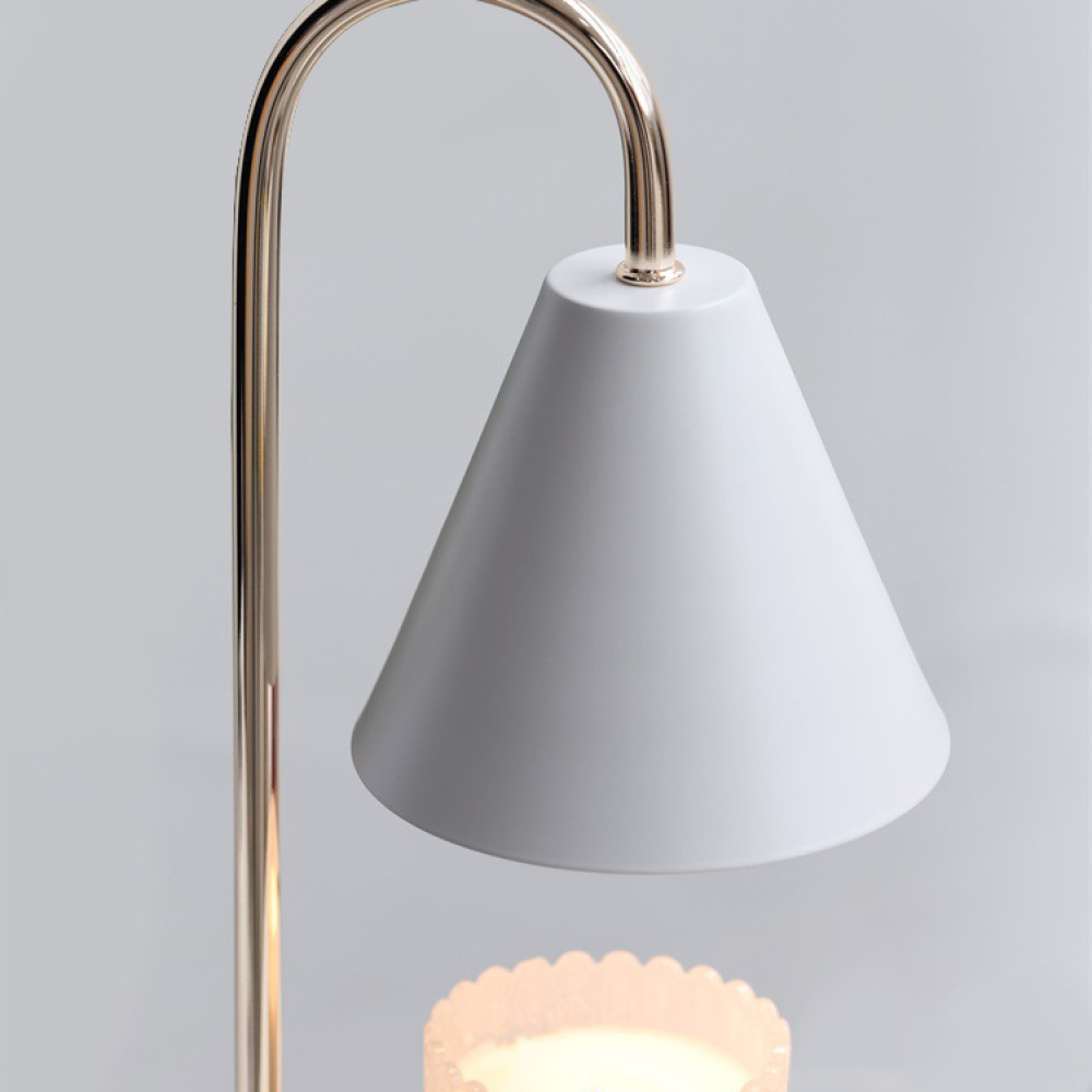 Home Fragrance Lamp - Moderne Kerzenwärmerlampe aus Holz, Aromatherapie-Duftlampe, Nachttischlampe,