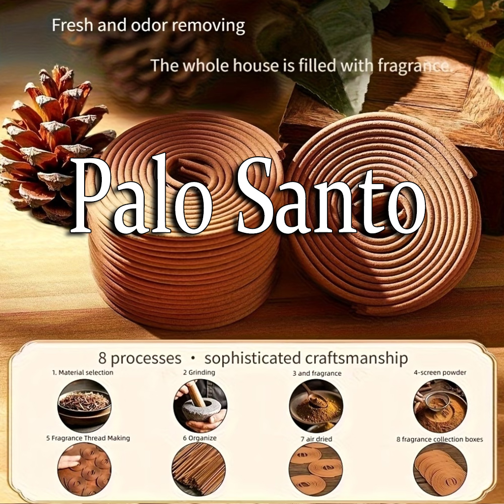 Quality Home Fragrance - Palosanto Hochwertiger Klassischer Spiral-Räucherstäbchen, 6 Stück.
