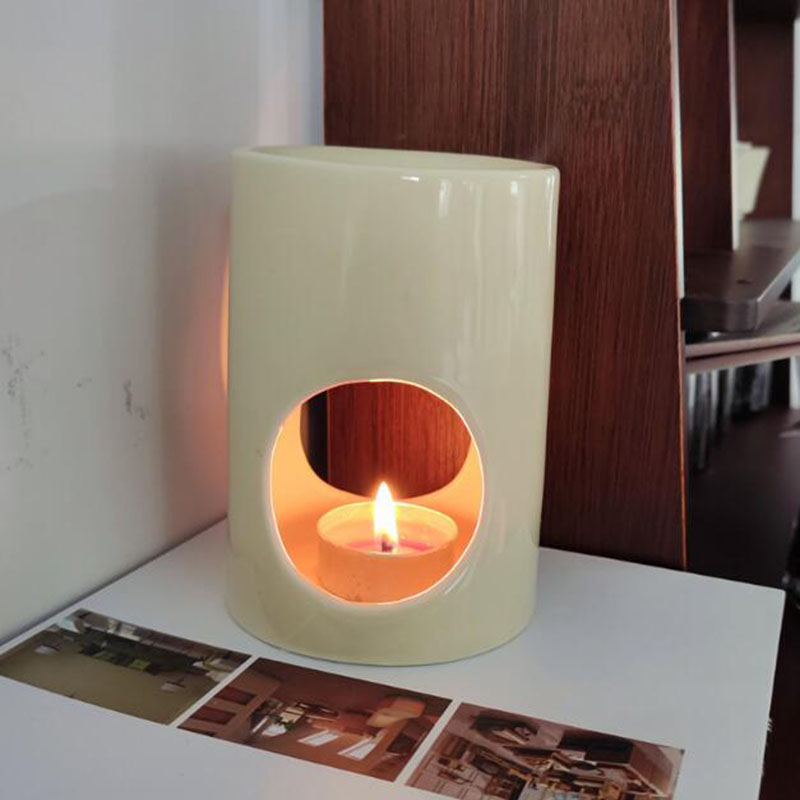 Home Fragrance Oils For Oil Burners - Kreativer Zylinder-Kerzenhalter in reiner Farbe, ätherisches