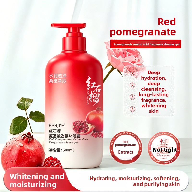 Home Fragrance That Lasts Long - Roter Granatapfel Aminosäure-Duschgel mit Parfüm, Langanhaltender