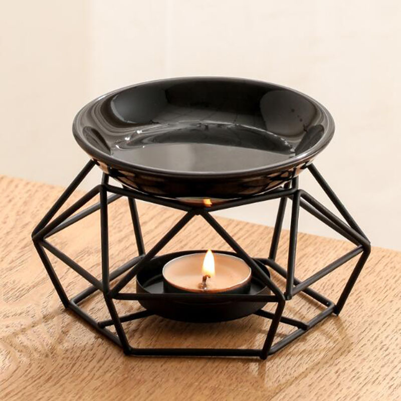 Home Fragrance Oils For Oil Burners - Keramik Schüssel Eisen Rack Schwarz Farbe