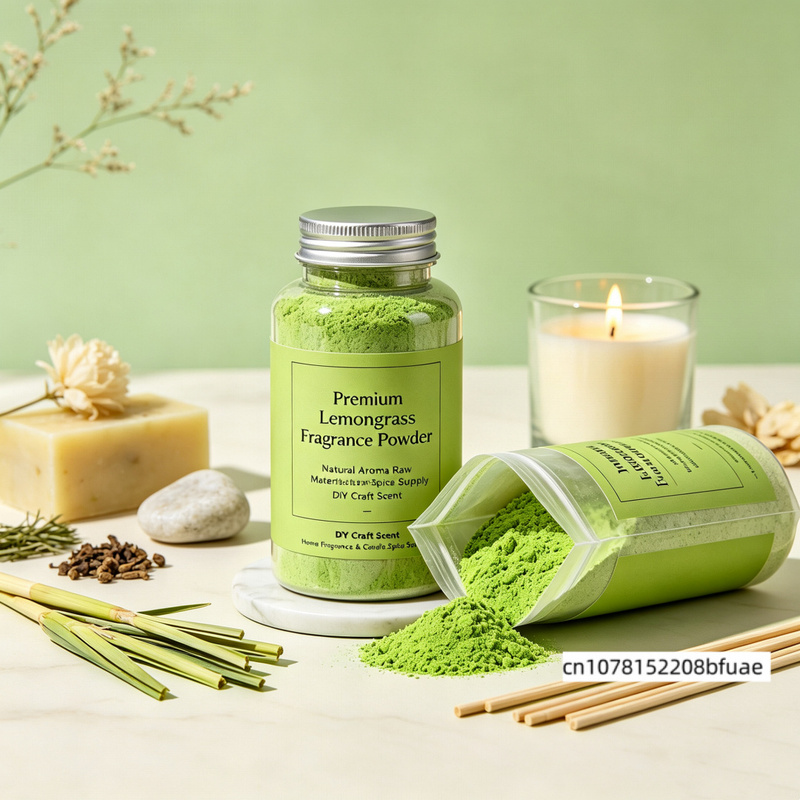 Home Fragrance Powder - Hochwertiges Zitronengras-Duftpulver, Natürliches Aroma-Rohmaterial für Seifenherstellung,