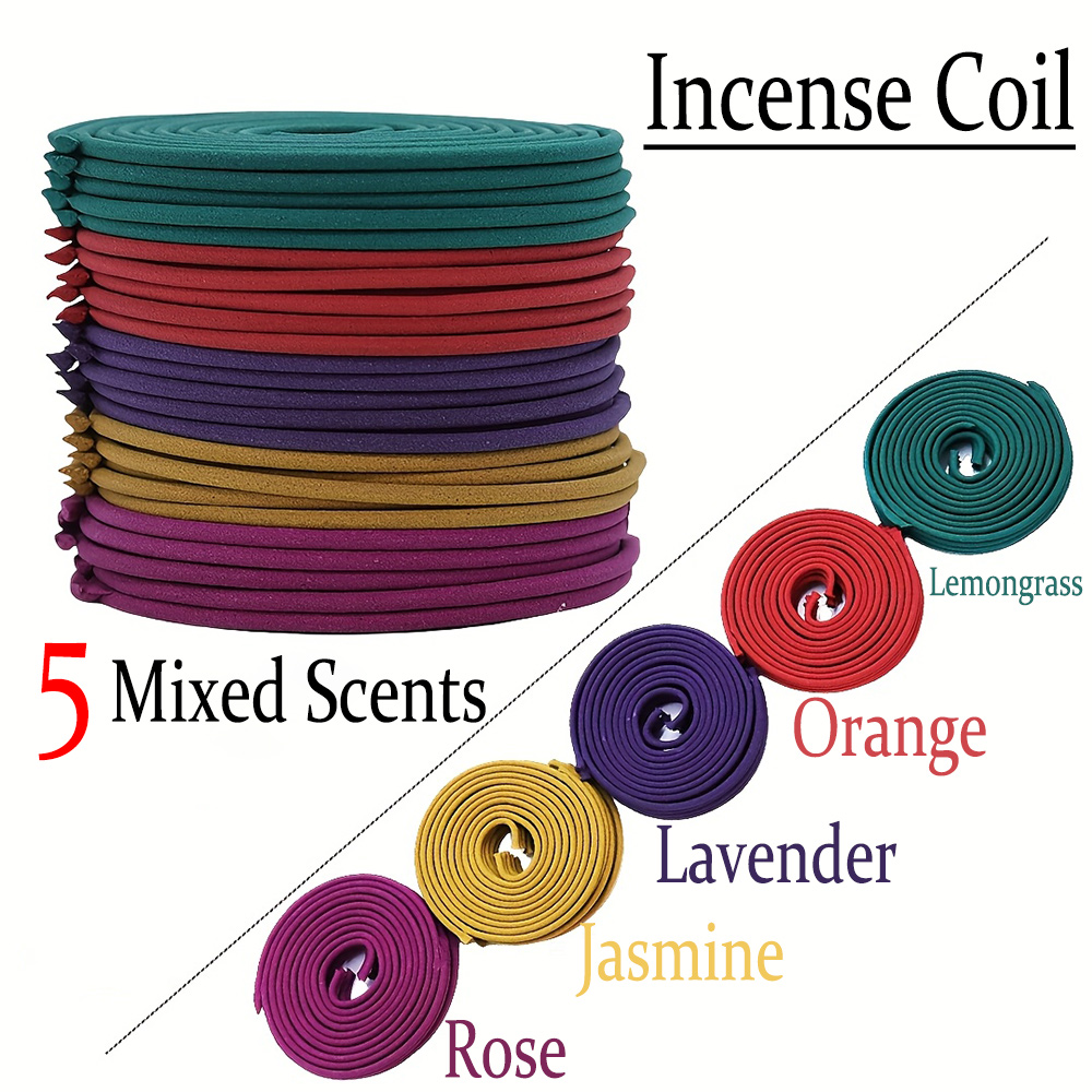 Quality Home Fragrance - Hochwertiges klassisches Spiral-Räucherstäbchen-Set, 6. Handgefertigter Spulen-Räucherstäbchen