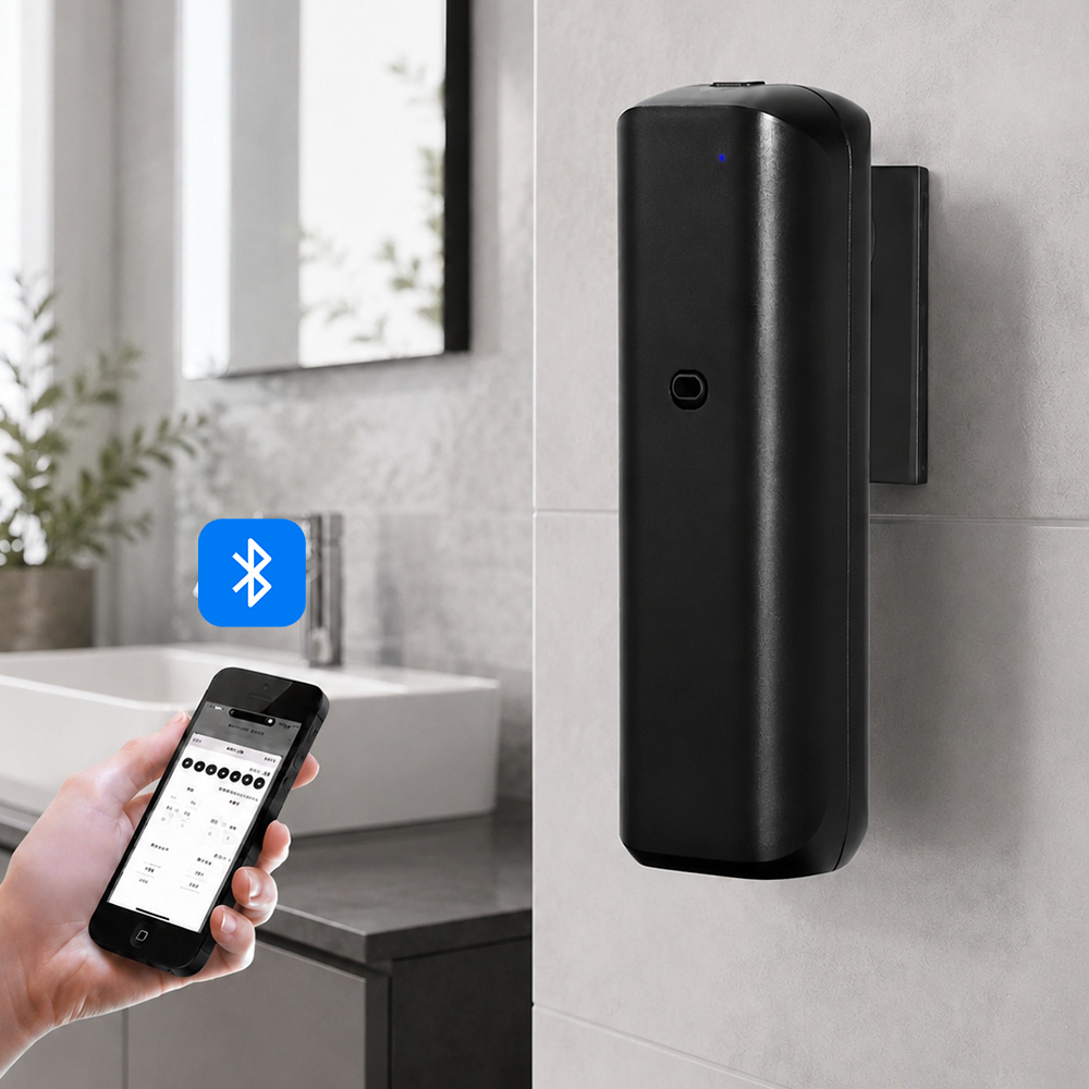 Home Fragrance Flowers - Wandmontierter wasserloser Duftdiffusor mit Bluetooth-Steuerung, Vernebler
